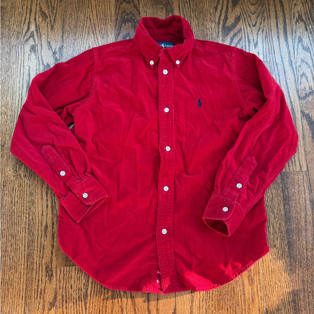 Ralph Lauren Corduroy Button Down Sz 7